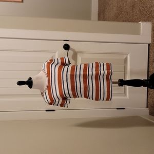 Madewell T shirt orange white blue Size medium